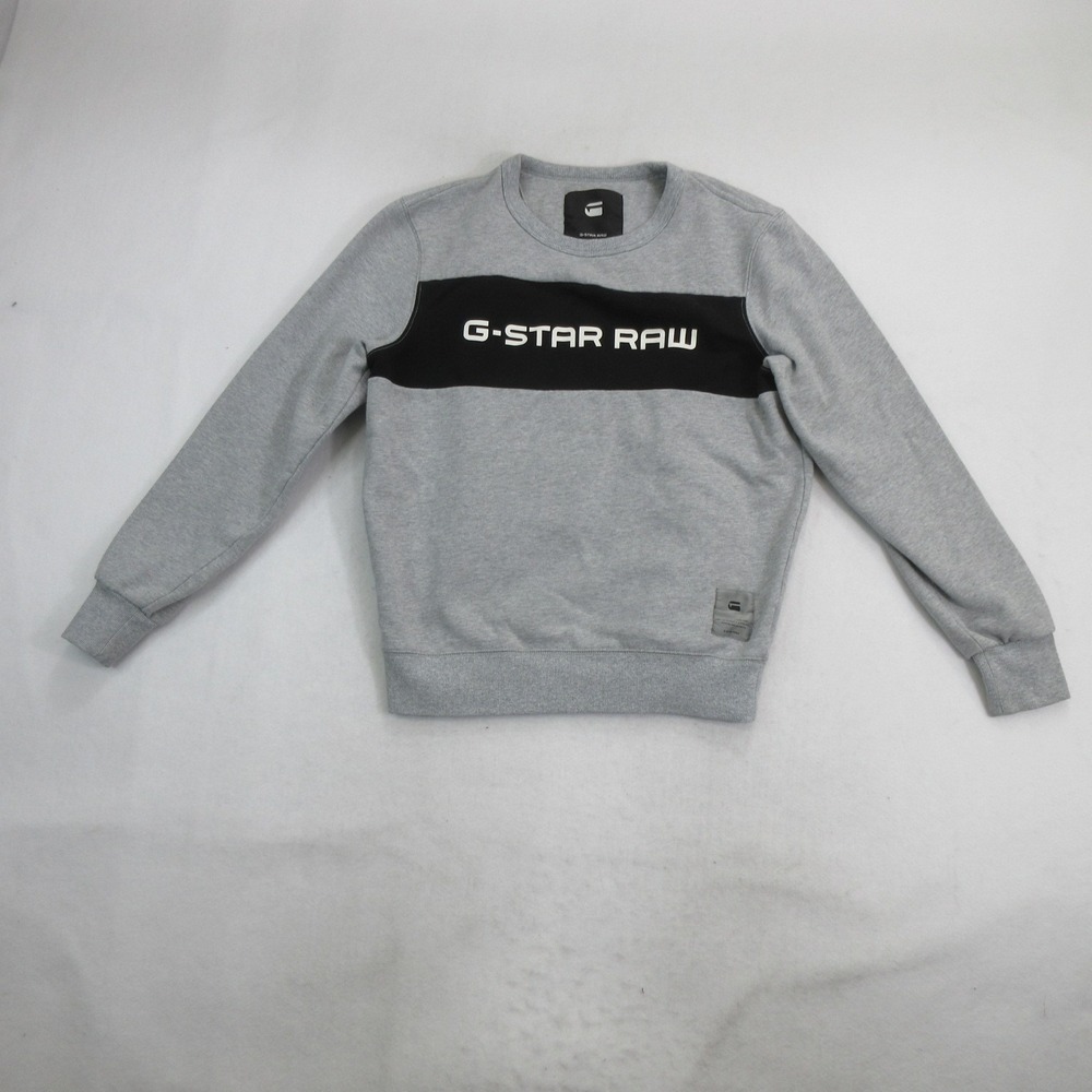 G-Star Raw Men's Sweatshirt M Swando Block Colorblock Gray Black Crewneck